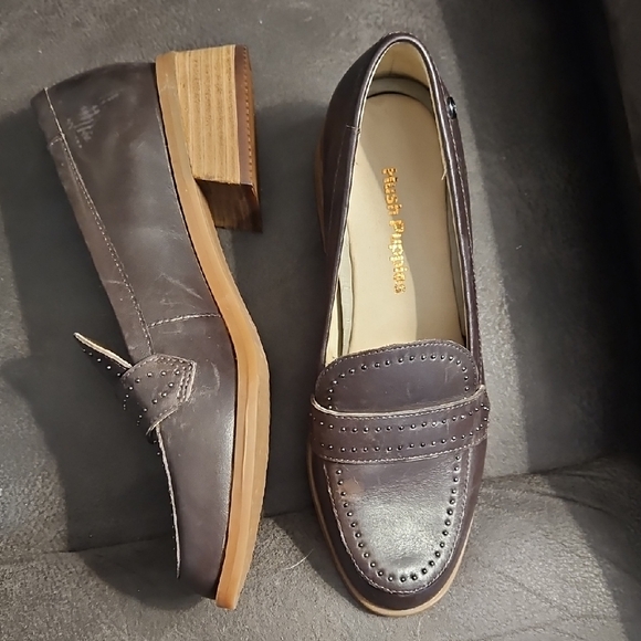 Hush Puppies Shoes - Hush Puppies Dark Brown Leather Flats